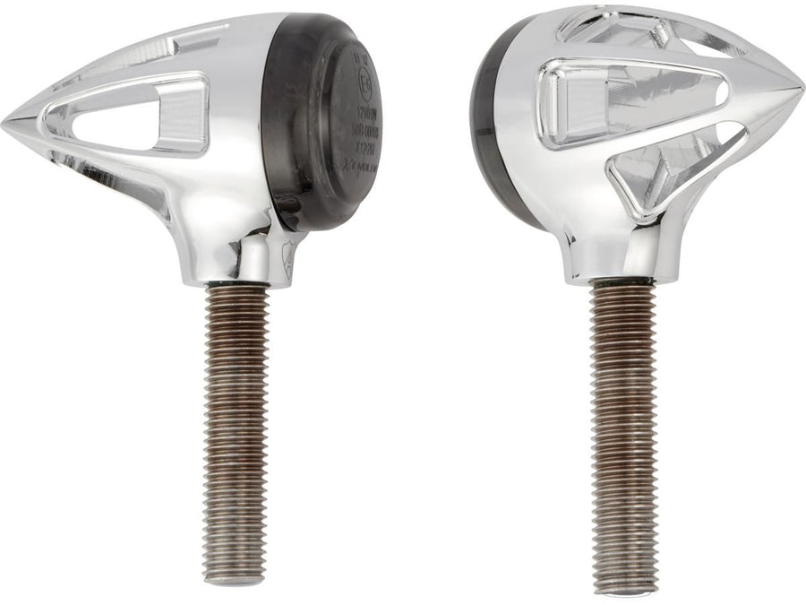 Harley Davidson – Tränenform Blinker Bernsteinfarbene LED´s Chrom, Rauch