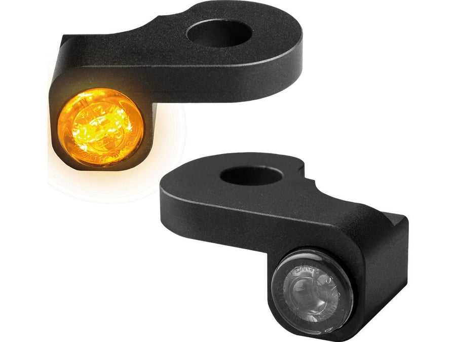 Harley Davidson FXSBSE [2013-2014] – NANO Series LED Blinker Schwarz Eloxiert Rauch
