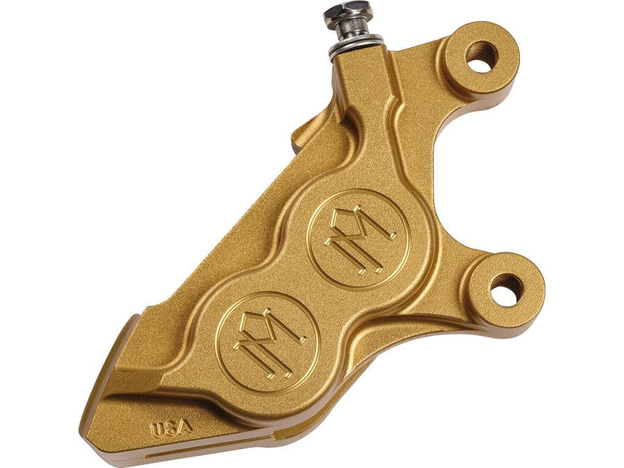 Harley Davidson Sportster [2014-2020]-4-piston Bolt-on brake caliper gold anodized