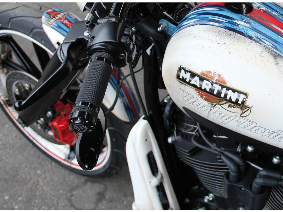 Harley Davidson Touring [2008-2024] – Logo Griffe Schwarz Pulverbeschichtet 1" Gaszug