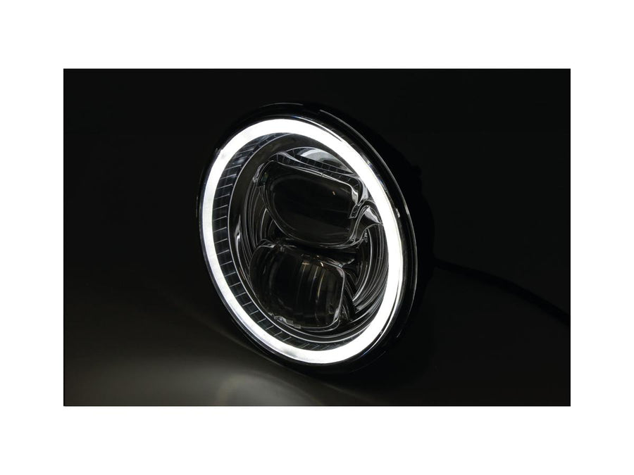 Harley Davidson – Rahmen-R2 Typ 7 LED 5 3/4" Scheinwerfer unten montiert Schwarz LED