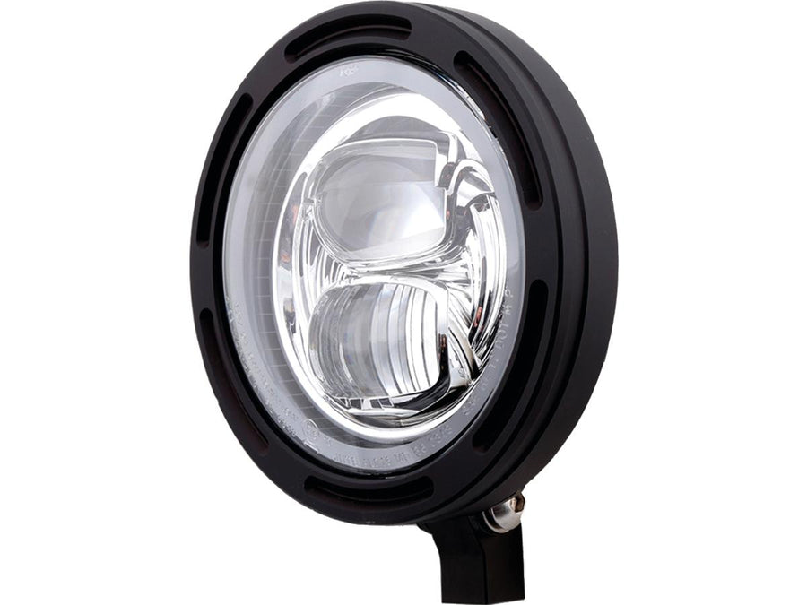 Harley Davidson – Rahmen-R2 Typ 7 LED 5 3/4" Scheinwerfer unten montiert Schwarz LED
