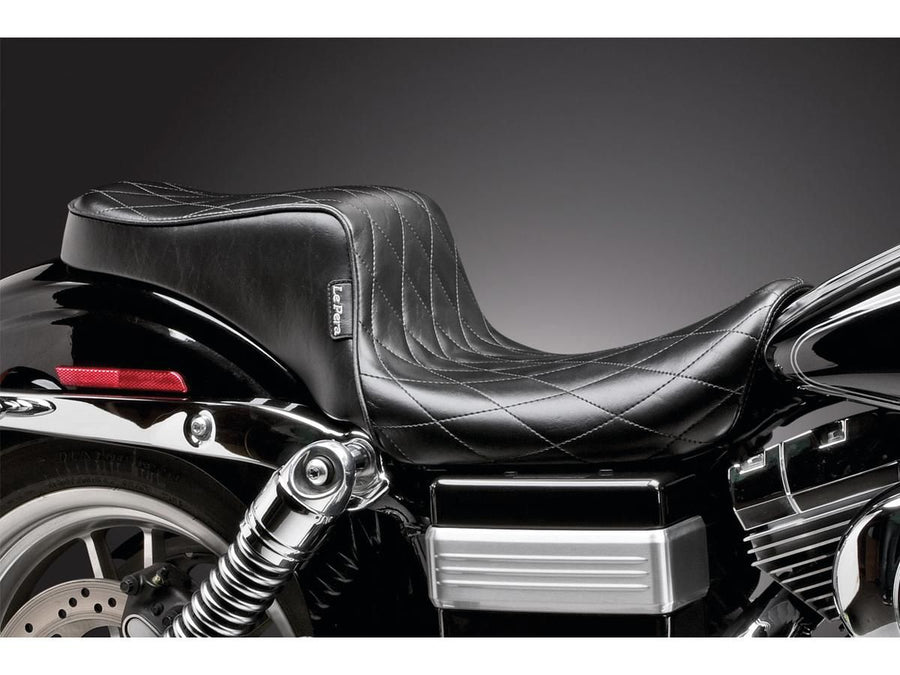 Harley Davidson Dyna [1996-2003] – Cherokee Sitz Diamond Stitch Schwarzes Vinyl