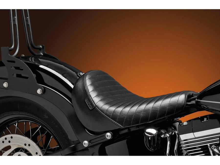 Harley Davidson FLS [2016-2017] – Bare Bones Solo Sitz Gefaltete Naht Schwarzes Vinyl