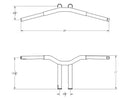 Harley Davidson Sportster [1982-2020]-10 "Dominator Raked Bar Lenker 4-hole black black-8