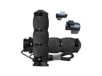 Harley Davidson Fltrxs [2015-2023]-Heated air pillow handles black 1 "Gas train by