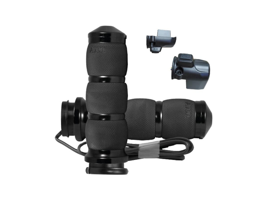 Harley Davidson Fltrxs [2015-2023]-Heated air pillow handles black 1 "Gas train by