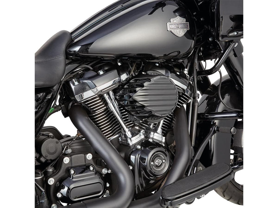Harley Davidson Softail [2016-2017] – Gerippter Luftfilter Schwarz Eloxiert