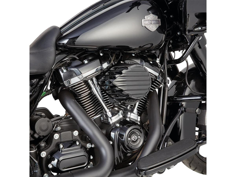 Harley Davidson Softail [2016-2017] – Gerippter Luftfilter Schwarz Eloxiert