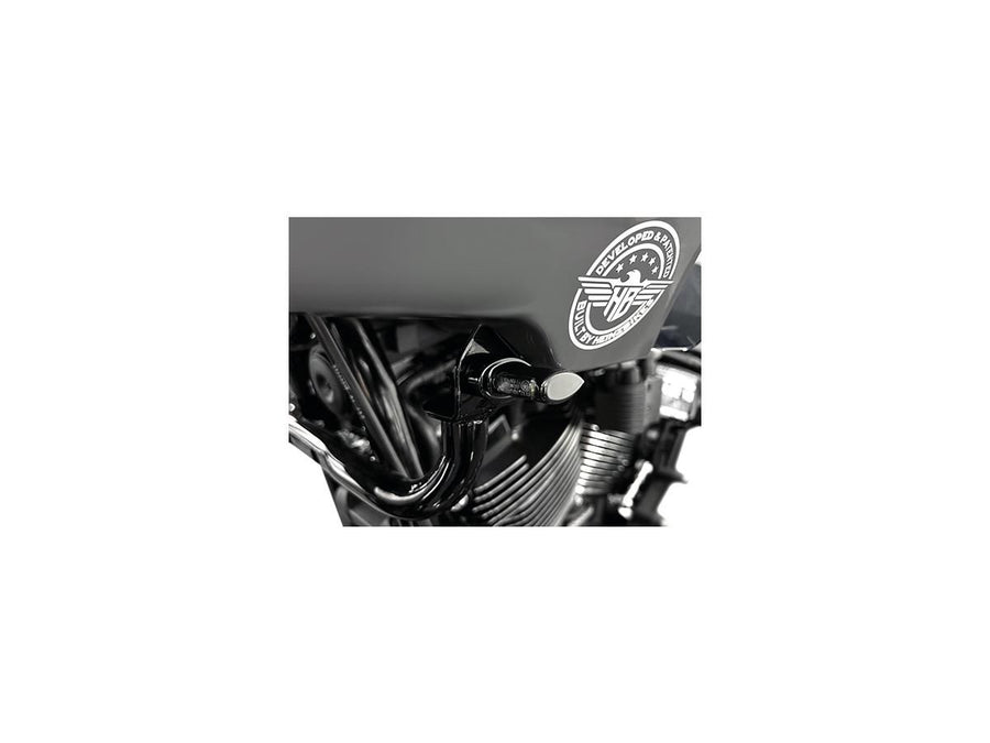 Harley Davidson FXLRST [2022-2025] – Micro ST Series LED-Blinker, eloxiertes Schwarz