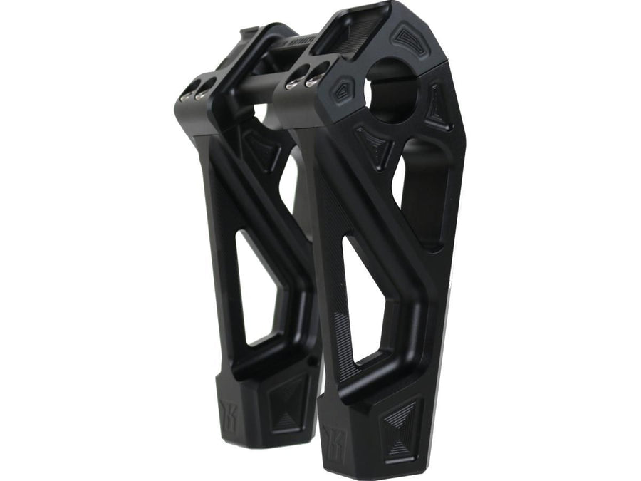 Harley Davidson Sportster [1985-2020] – 6" Universal Fastback Risers Schwarz Eloxiert
