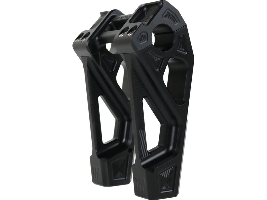 Harley Davidson Sportster [1985-2020] – 6" Universal Fastback Risers Schwarz Eloxiert