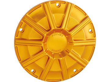 Harley Davidson Touring [2016-2024] – 10-Gauge Derby-Abdeckung Gold Eloxiert - 0