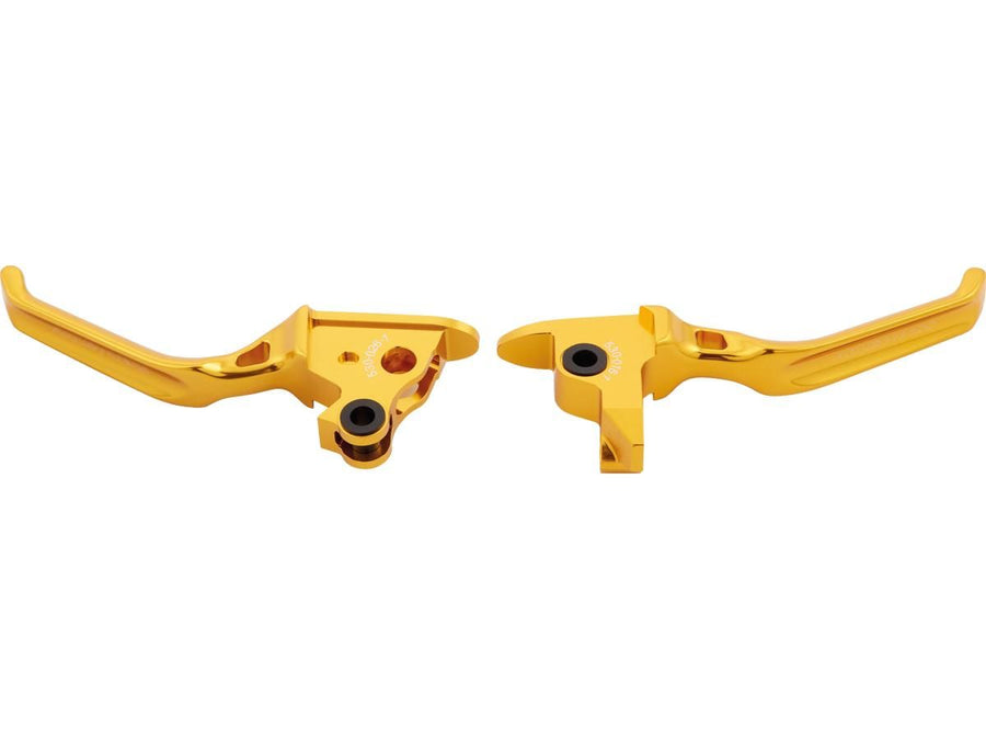 Harley Davidson Touring [2021-2024]-Method hand lever gold anodized cable coupling