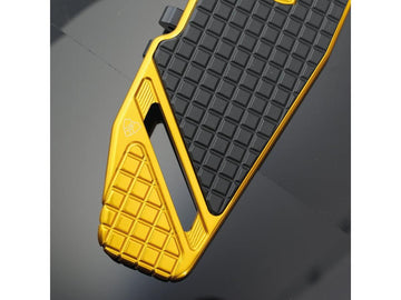Harley Davidson Touring [1985-2025]-Speedliner driver's footrest gold anodized - 0