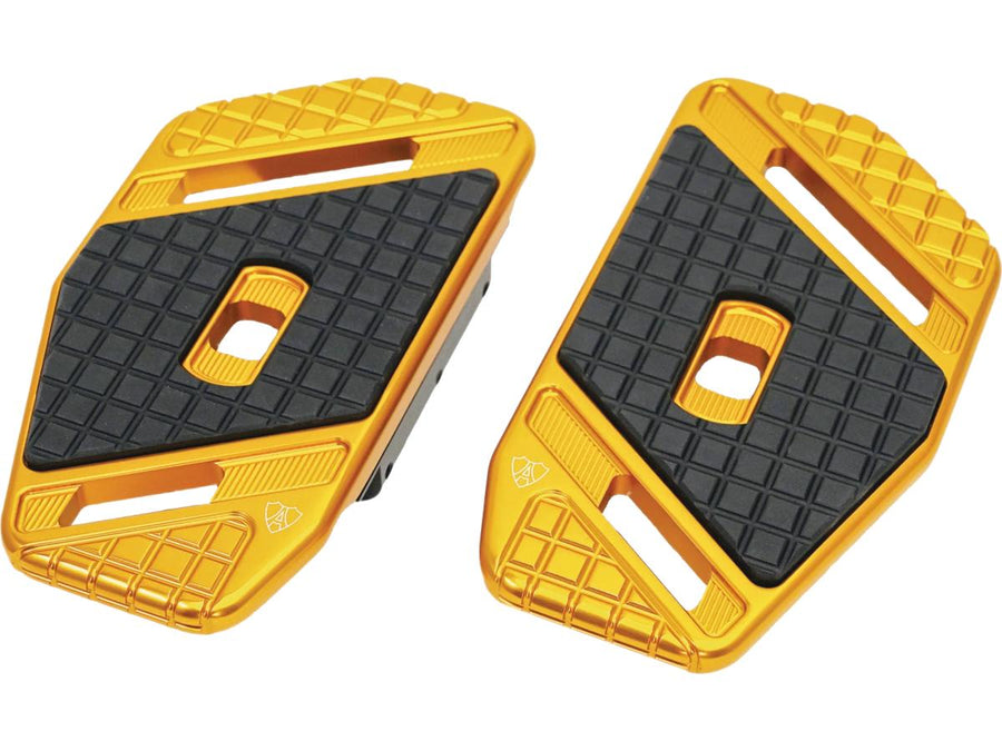 Harley Davidson Touring [1985-2025] – Speedliner Beifahrer-Fußrasten Gold Eloxiert