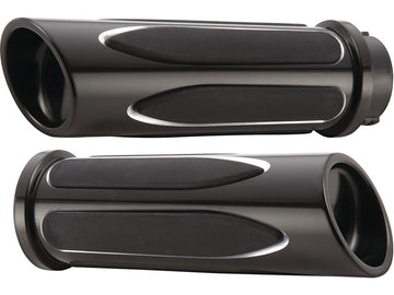 Harley Davidson Sportster [1976-2020] – Deep Cut Komfortgriffe Schwarz Eloxiert 1"