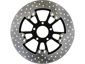 Harley Davidson Dyna [2000-2017]-round 340 mm floating brake disc Vegas Black - 0