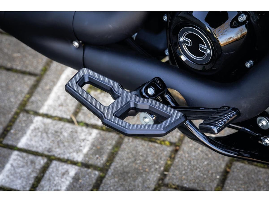 Harley Davidson Softail [2018-2025] – Mini Trittbrett Fußrasten Set Schwarz Satin