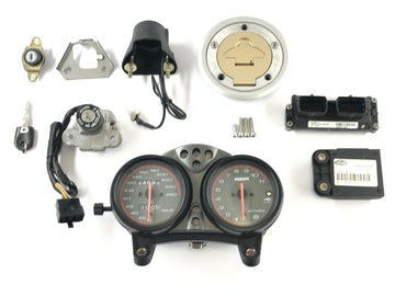 Ducati Monster S4 M4 [2002] - Schlosssatz mit Wegfahrsperre Cockpit Zündschloss Steuergerät Tankschloss Ringantenne