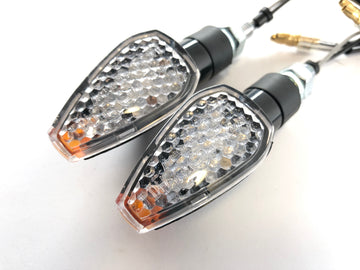 LED Blinker mit Widerständen klar [mit E-Prüfzeichen] - Yamaha Kawasaki Suzuki Ducati KTM - 0