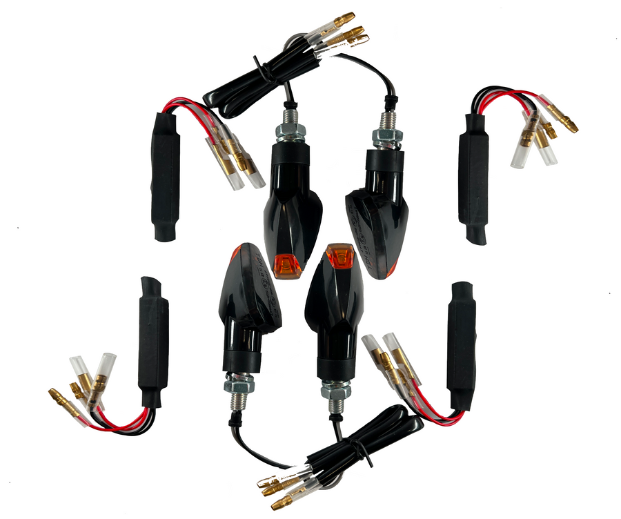 4 LED Indicator Black Resistors [E-Mark] - Ducati Hypermotard 796 821 939 950 1100