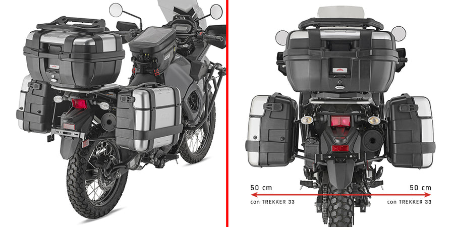 Kawasaki KLR 650 / KLR 650 S [GIVI] - Seitenkoffer-Träger für MONOKEY® Koffer