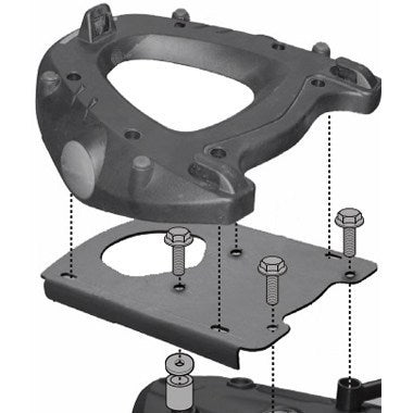 BMW F 700 GS [GIVI] - Topcase Träger für MONOKEY® Koffer mit MONOKEY® Platte