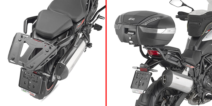 Benelli TRK 702 [GIVI] - Topcase Träger für MONOKEY® oder MONOLOCK® Koffer zu montieren mit der MONOKEY® Platte M5