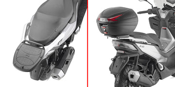 VOGE SR1 125 [GIVI] - Topcase Träger für MONOLOCK® Koffer benutzen Sie die im Koffer mitgelieferte MONOLOCK® Platte