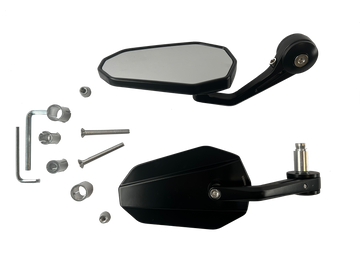 Handlebar end mirrors 2 pieces [E-mark] - Triumph Bonneville T100 Thunderbird Scrambler - 0