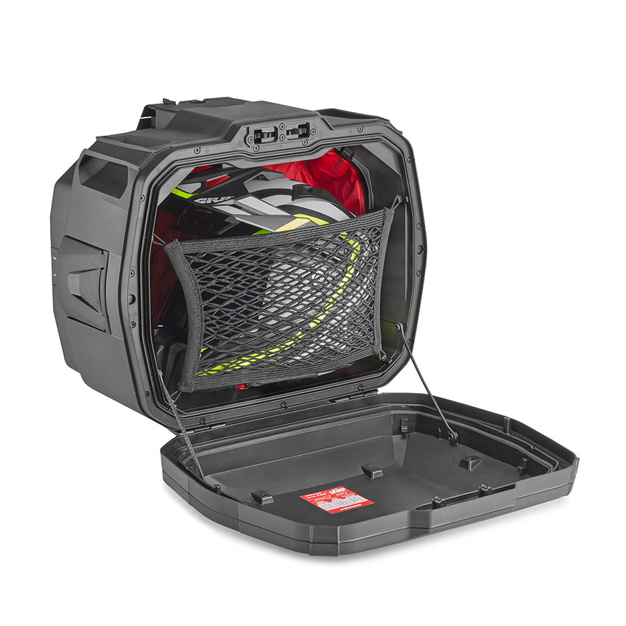 Monokey Koffer XSPACE schwarz, mit Cover aus elox. – Aluminium, erweiterbar von 27 auf 36 Liter