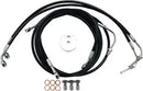 Harley Davidson Fltruse [LA CHOPPERS] – Schwarzes Geflochtenes Bremsleitungs-Kit