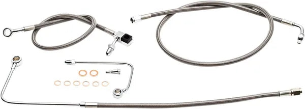 Harley Davidson FLS [LA CHOPPERS] – Edelstahl-Bremsleitungsset