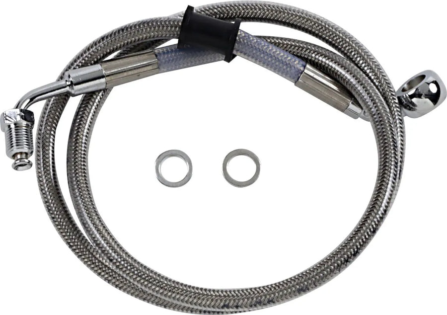 harley davidson flfb [DRAG SPECIALTIES] – Verlängerte Edelstahl-Bremsleitung