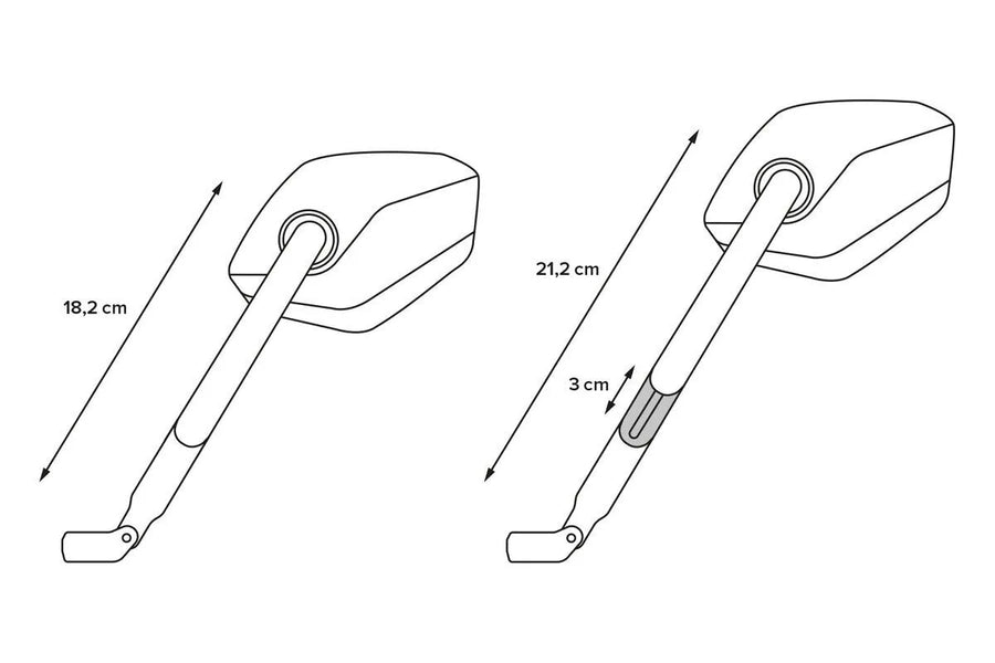 ducati monster 900 [SW-MOTECH] – Sport Spiegel-Set, langer Spiegelarm