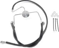 Harley Davidson Flhr [DRAG SPECIALTIES] – Verlängertes Bremsleitungs-Kit aus schwarzem Vinyl