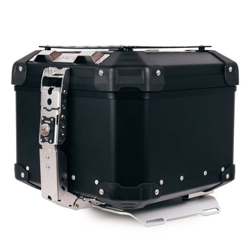 BMW R nineT 1200 Urban G/S (hoher Auspuff) [2017-2023] - Atlas 44L Universal-Aluminium-Topcase + Atlas Top Case Platte für Gepäckablage