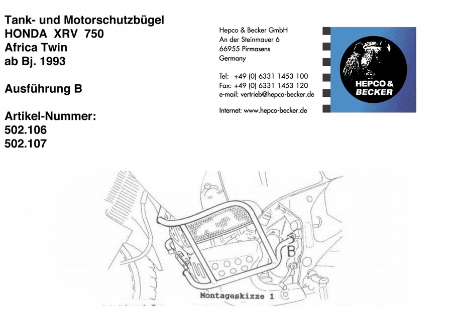 Honda XRV 750 Africa Twin [1993-2003] - Motorschutzbügel