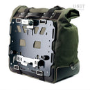 BMW R nineT 1200 Pure [2017-2023] - Kultige Seitentasche in Canvas 40L - 50L + Aluminiumplatte