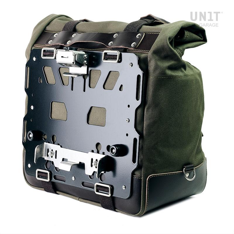 BMW F 850 GS Adventure [2019-2024] - Kultige Seitentasche in Canvas 40L - 50L + Aluminiumplatte