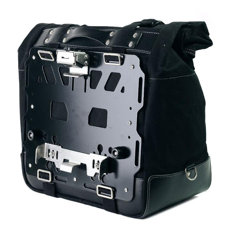 BMW R 1200 GS LC Rad [2013-2019] - Kultige Seitentasche in Canvas 40L - 50L + Aluminiumplatte