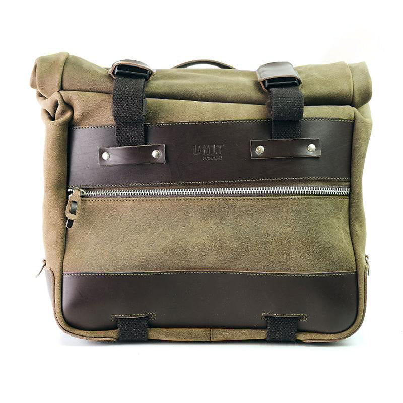 BMW R 1150 GS Adventure [2002-2006] - Cult split leather side bag 40-50L with aluminum plate