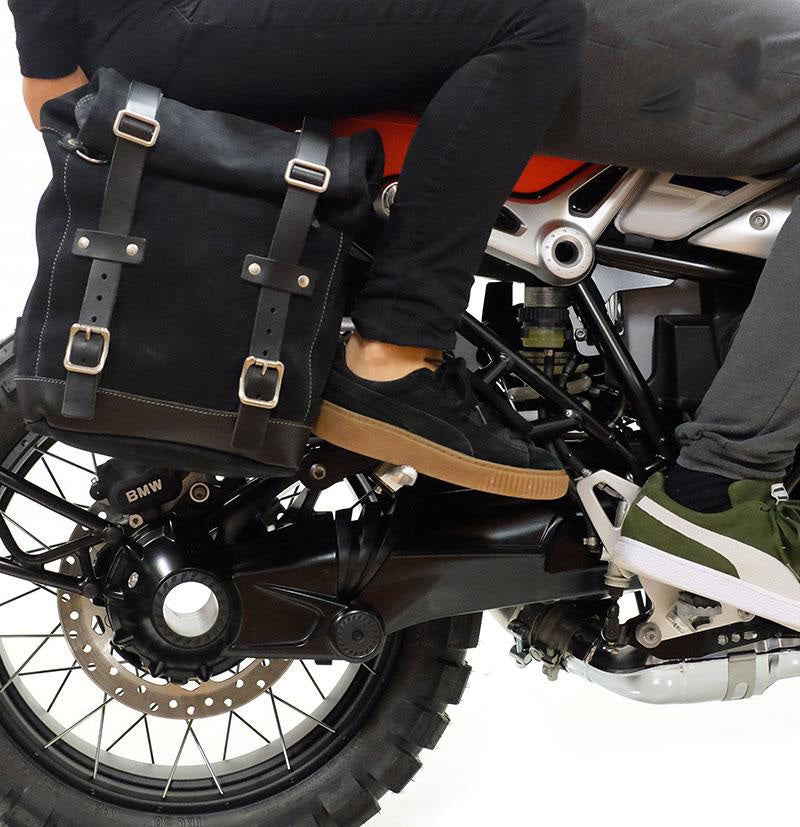 BMW R nineT 1200 Racer [2017-2020] - Scram Seitentasche in Canvas 22L-30L + Hilfsrahmen der -Serie