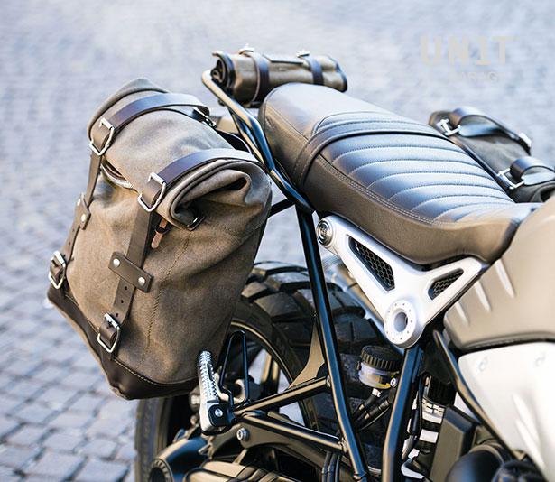 BMW R nineT 1200 Racer [2017-2020] - Seitentasche aus Leder + Doppelrahmen