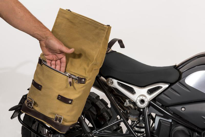 BMW R nineT 1200 Roadster [2014-2023] - Canvas-Seitentasche 10L-14L + Rahmen der -Serie