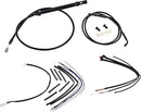 Harley Davidson FX [BURLY BRAND] – Komplettes schwarzes Vinyl-Lenkerzug/-Leitungsset für Ape Hanger
