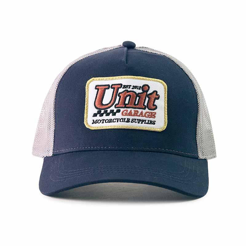 BMW R 12 G/S [2025-2026] - Trucker-Box-Mütze mit blauem Unitgarage-Logo
