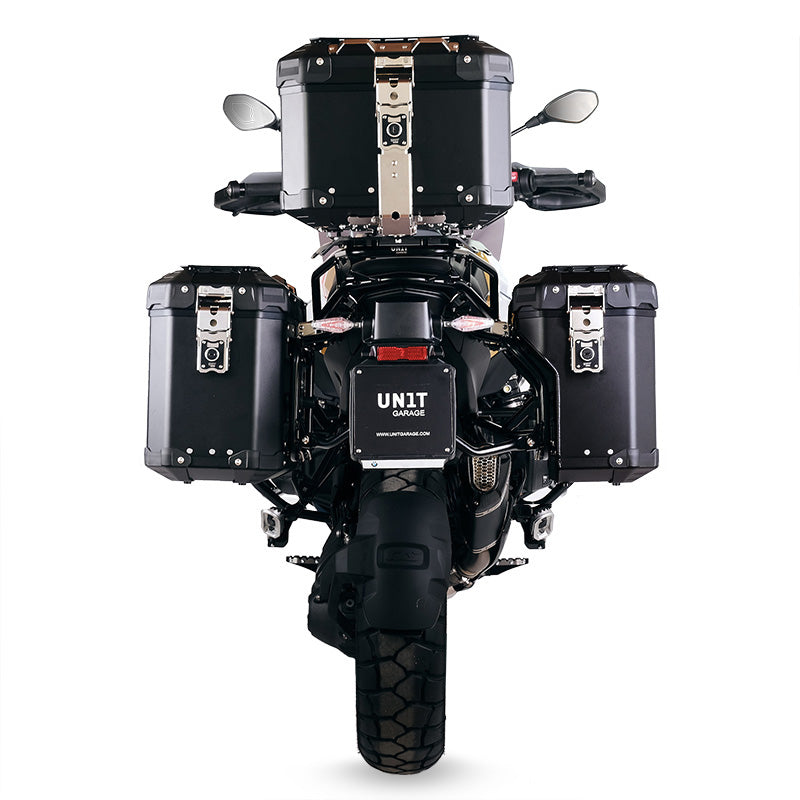 BMW R nineT 1200 Pure [2017-2023] - Atlas Aluminium-Taschenpaar 39L+32L + Atlas Aluminium Taschenrahmen