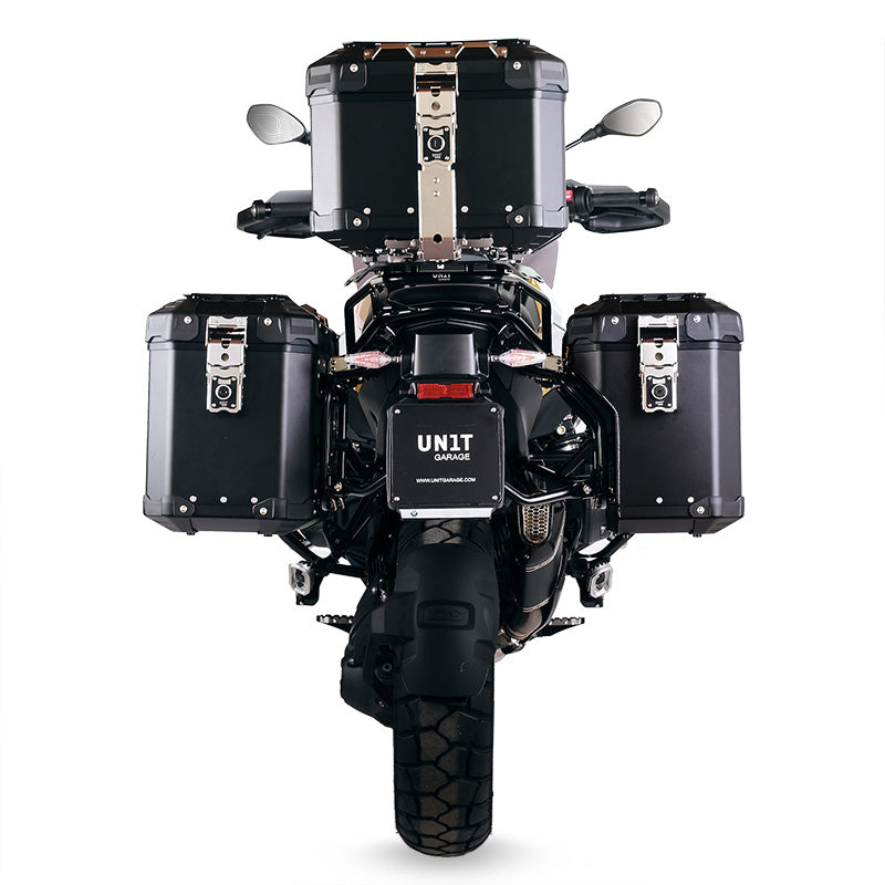 BMW R nineT 1200 Roadster [2014-2023] - Atlas Aluminium-Seitenkoffer-Set 48L+41L + Rahmen für Taschen aus Aluminium Atlas